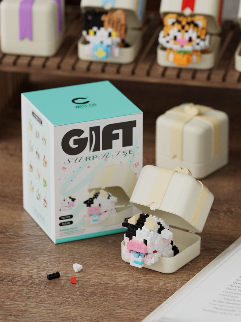 [ On Behalf Of Hair] Panda Pet Gift Box Microparticle Assembled Building Blocks Ornaments Girls Compatible With Lego - Image 1